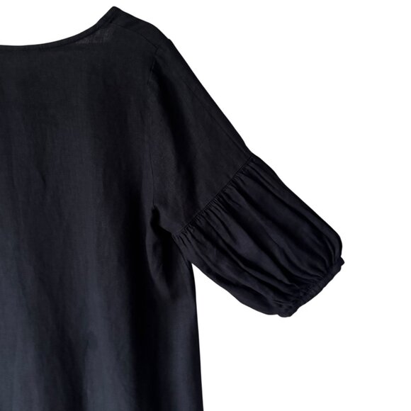 Bryn Walker XS Oversized Tunic Top Mini Dress Linen Comfy Breathable Lagenlook - Picture 7 of 16